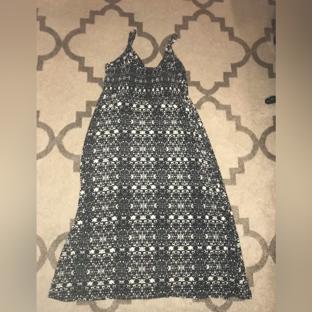 Ellos - Surplice Maxi Dress - Black/white Print